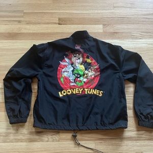 Vintage Looney Tunes Cropped Half Zip Jacket size wmns L